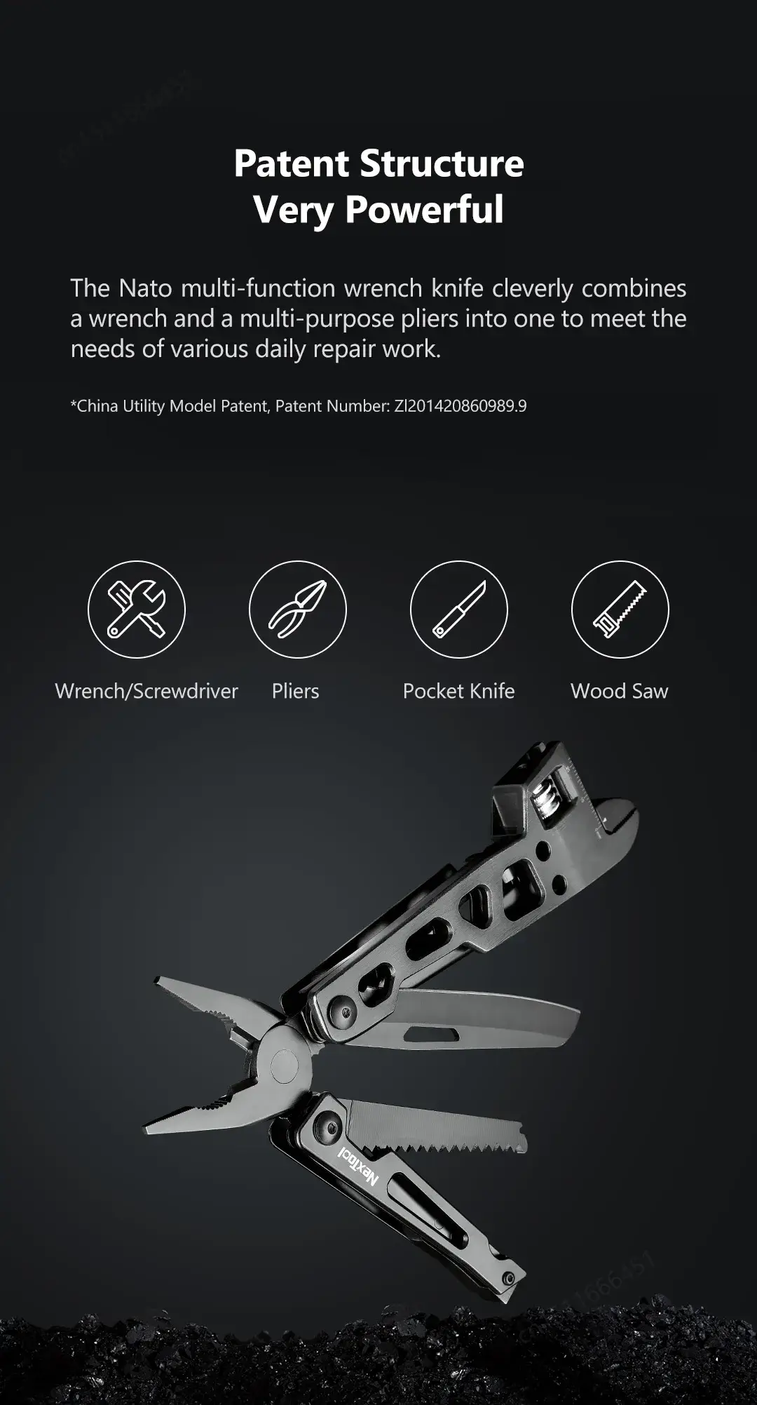 Xiaomi NexTool 9-in-1 Multifunction Folding Knife EDC Tool