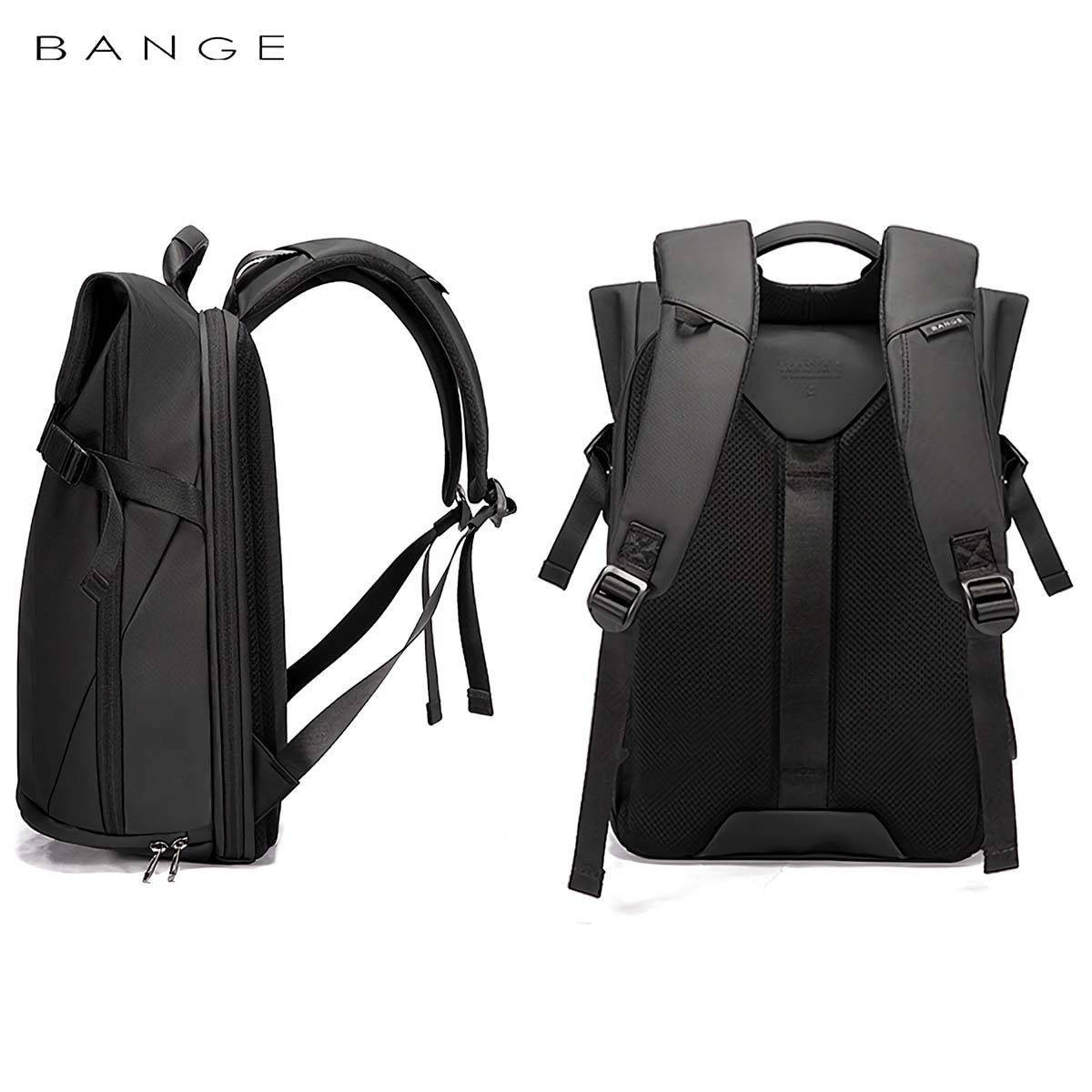 BANGE BG-7700 Elevate Your Hustle Premium Business Backpack for 15.6" Laptops (Black)