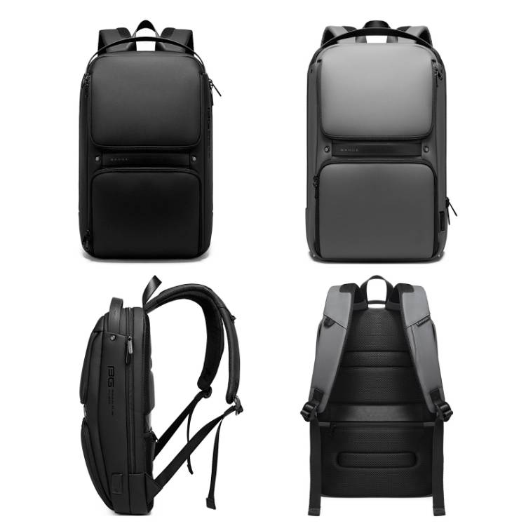 BANGE BG-7261 Power Through Rain & Work  Waterproof Men's Laptop Backpack (Black & Gray)