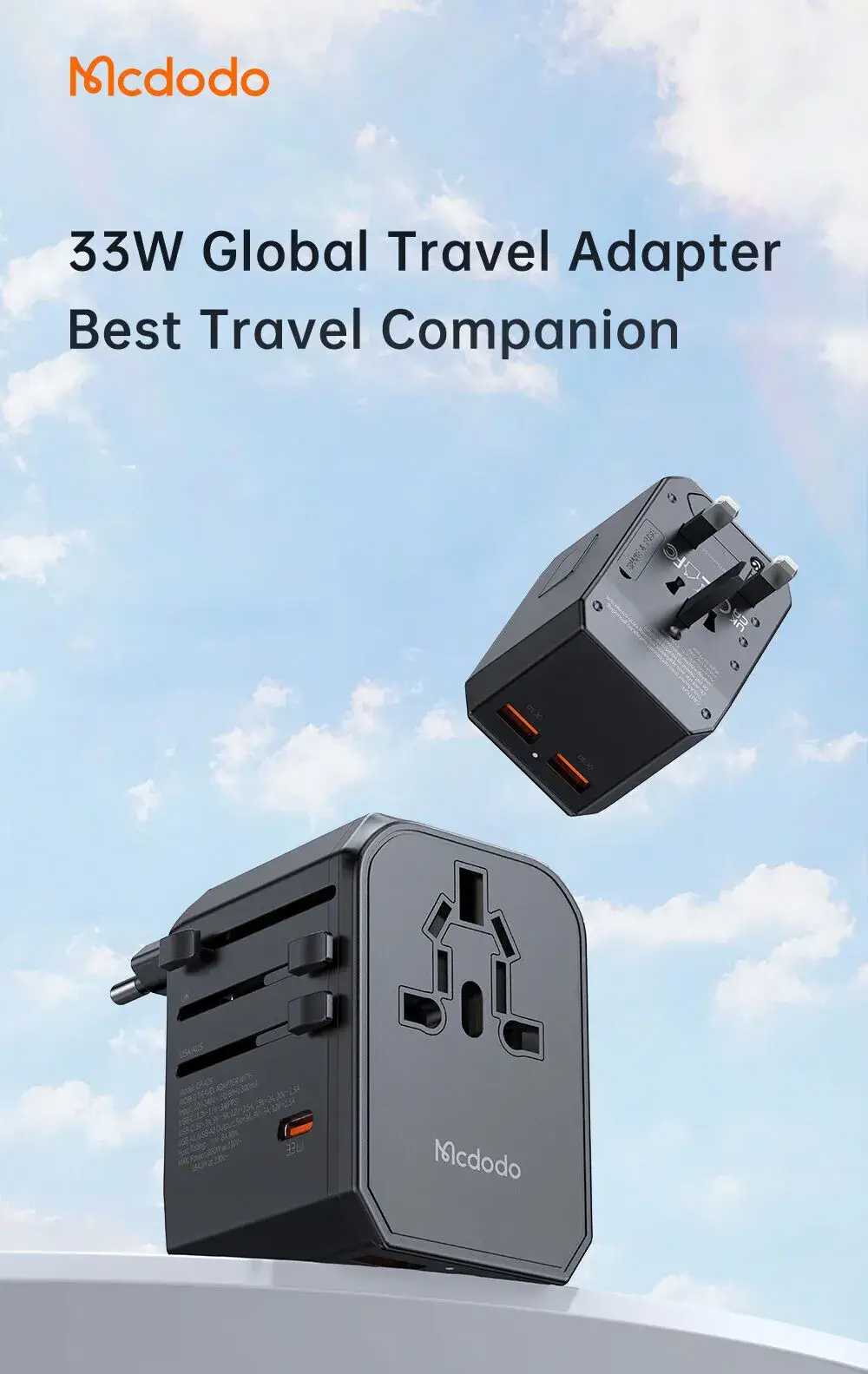 Mcdodo 33W PD Fast Charging Universal Travel Adapter