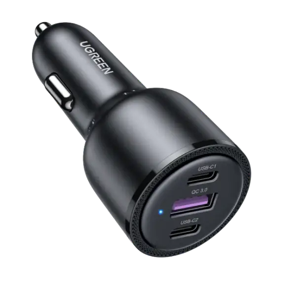 UGREEN 69W Car Charger QC3.0 Quick Charger Type-C Car Cigarette Lighter Adapter