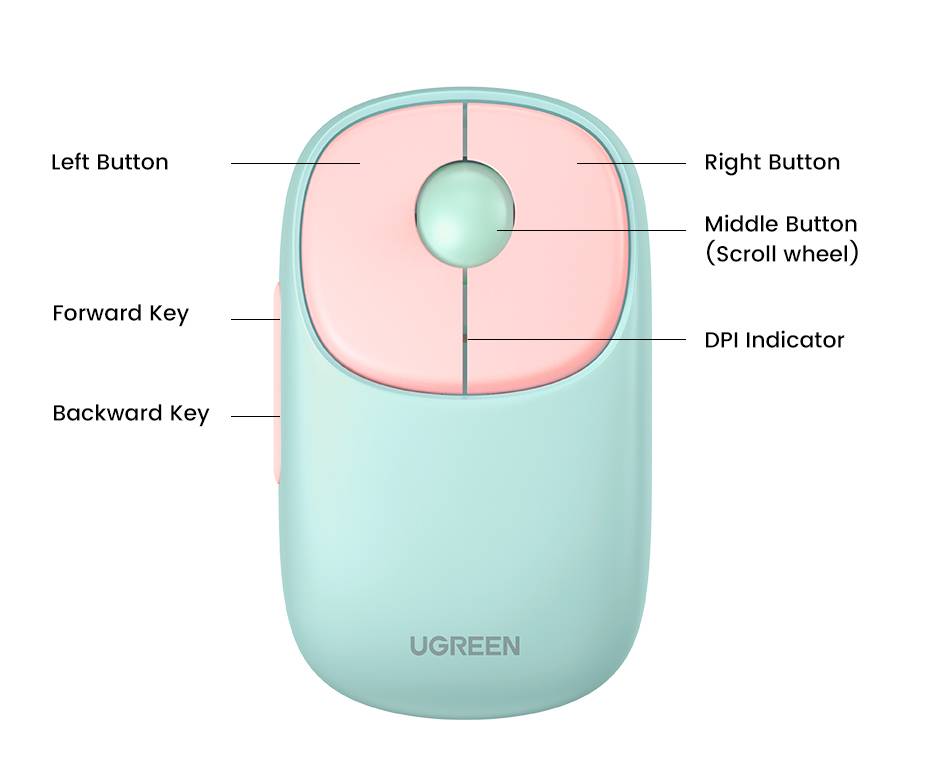 UGREEN Rechargable Dual Mode Wireless Mouse 4000DPI MU102