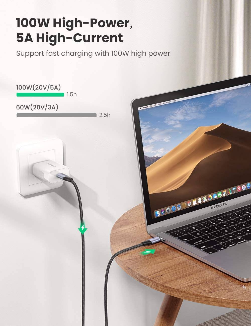 UGREEN USB-C to USB-C 100W Gen 2 Fast Charging Cable