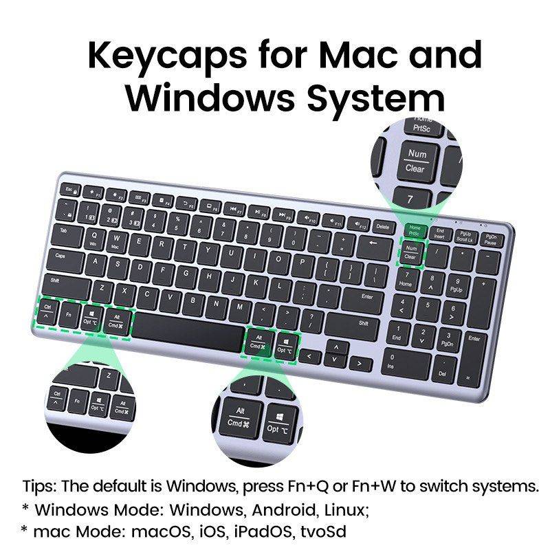 UGREEN Wireless Bluetooth Membrane Keyboard