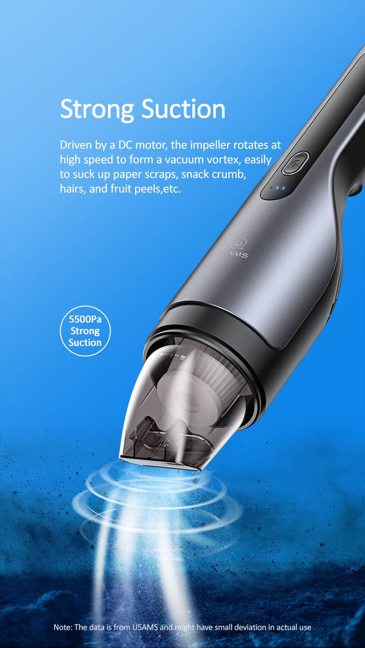 Usams US-ZB108 Mini Handheld Vacuum Cleaner 5500Pa