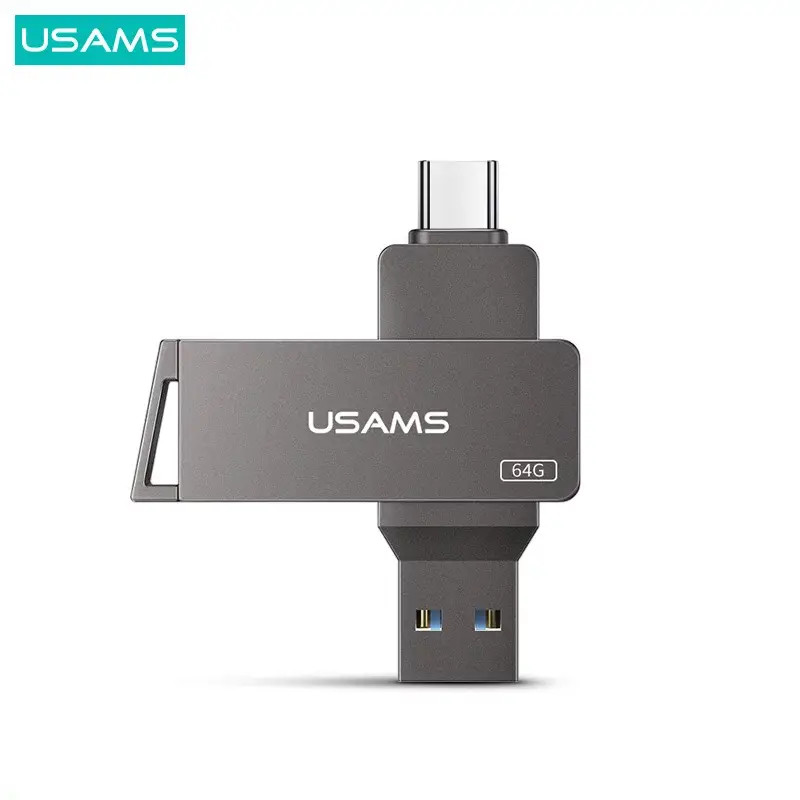 USAMS Type-C+USB3.0 Rotatable High Speed Flash Drive 64GB/128GB/256GB