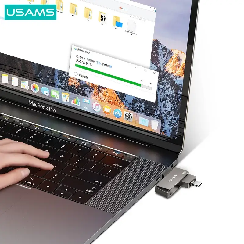 USAMS Type-C+USB3.0 Rotatable High Speed Flash Drive 64GB/128GB/256GB