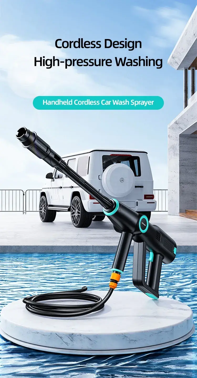 USAMS US-ZB252 Portable Car Washing Spray Nozzle with 5M Water Pipe