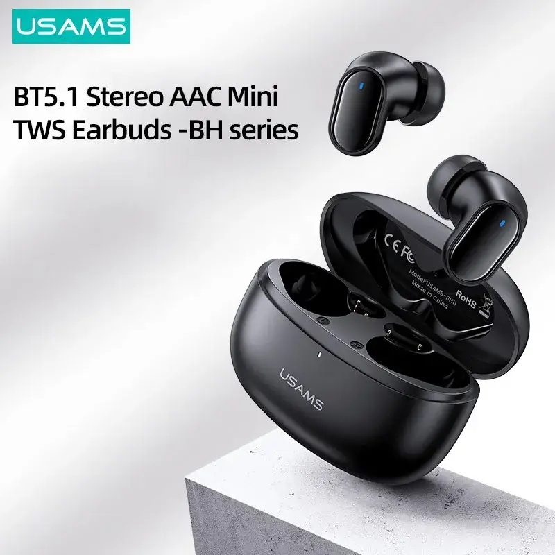 USAMS BH BT 5.1 Mini TWS Earbuds with HiFi Bass & 25-Hour Battery