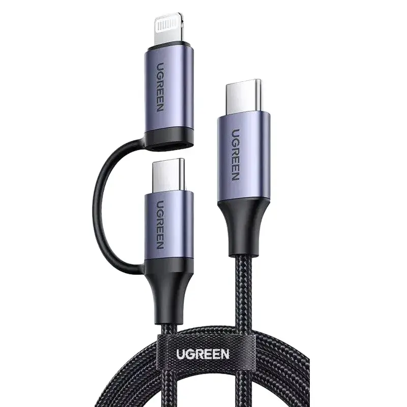 Ugreen 2 in 1 Type-C To Lightning 100W 20W Cable for iPhone Laptop Macbook