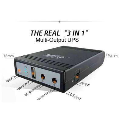 WGP Mini UPS for Router & ONU with 5V/9V/12V Output Up to 8 Hours Backup