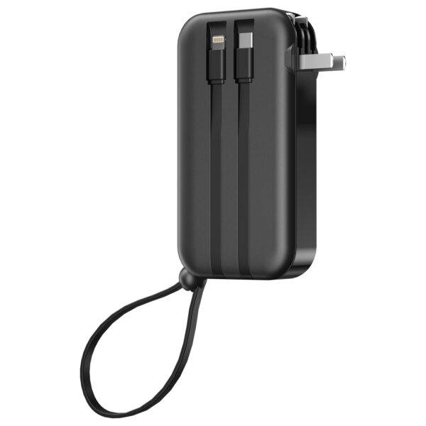 WiWU JC-23 3 in 1 22.5W 10000mAh Quick Charger Power Bank With Built In Cable