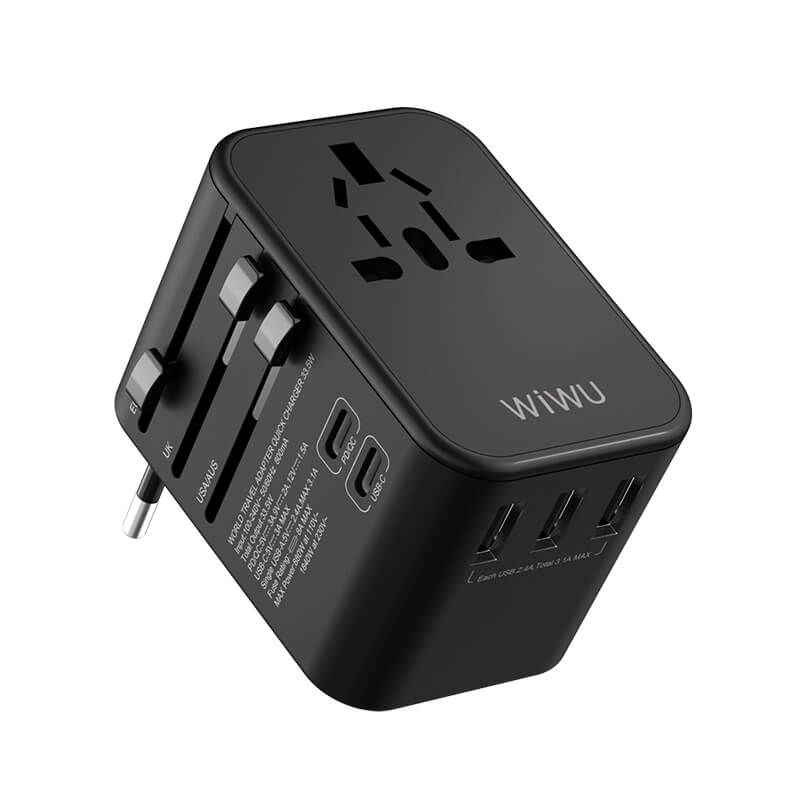 WiWU UA-303 Universal Plug Adapter 33.5W with Type-C Ports WiWU UA-303 Universal Plug Adapter 33.5W with Type-C Ports