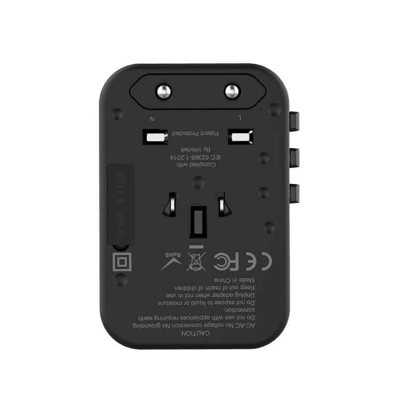 WiWU UA-303 Universal Plug Adapter 33.5W with Type-C Ports WiWU UA-303 Universal Plug Adapter 33.5W with Type-C Ports