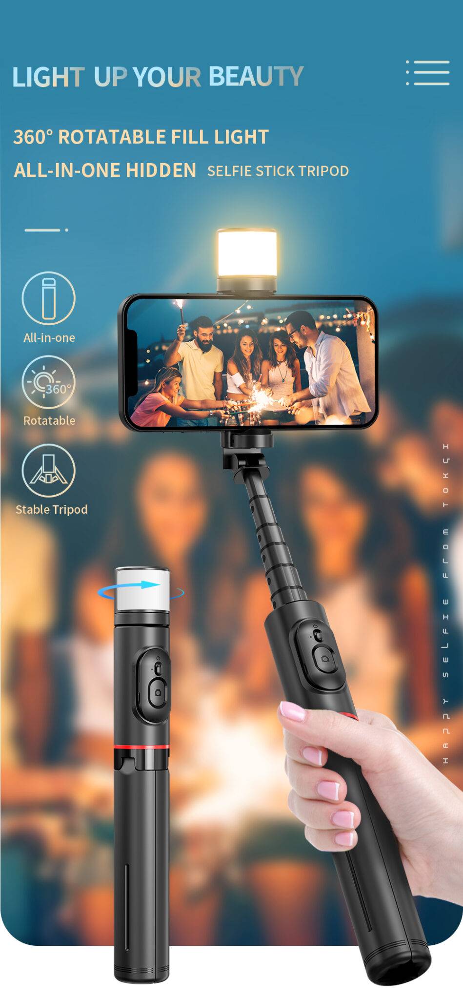 WiWU Wi-SE003 Sharp Flim Selfie Stick