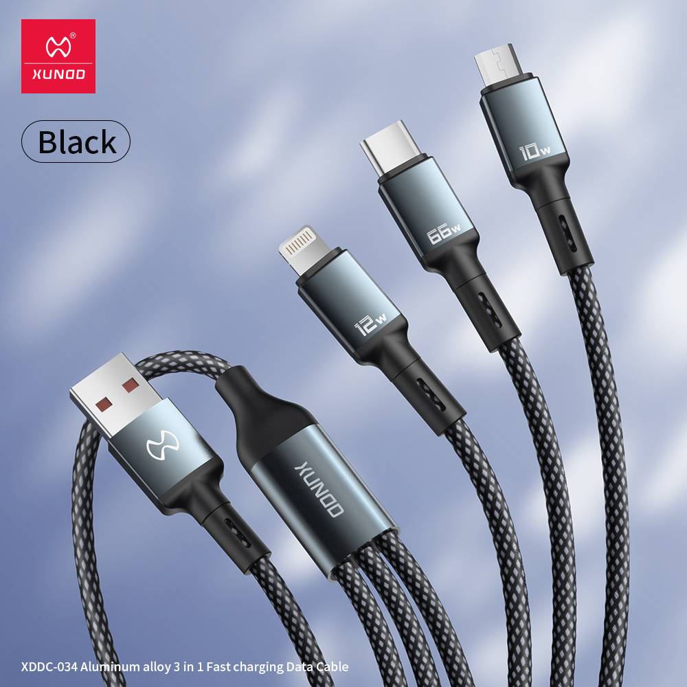 XUNDD XDDC-034 3-in-1 66W Fast Charging Cable