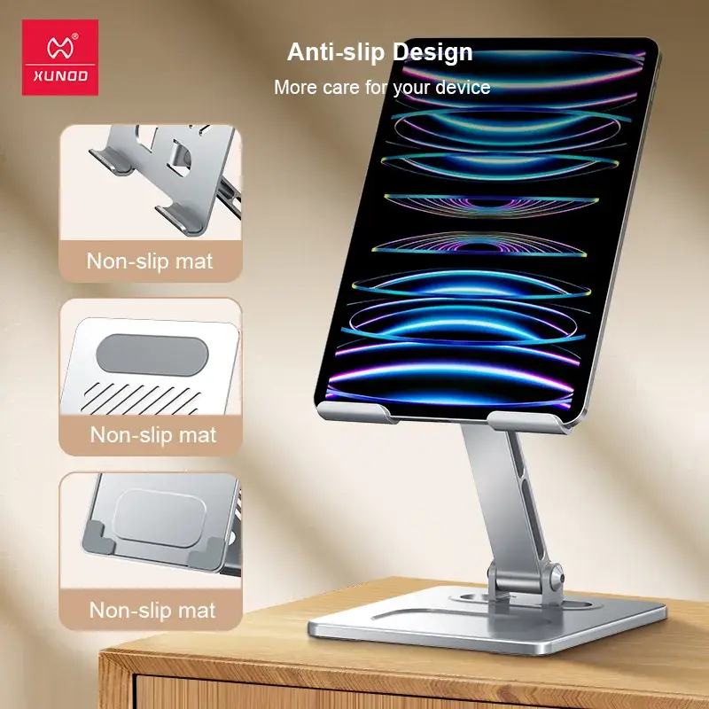 XUNDD XDHO-027 Armor Series Foldable Desktop Tablet Stand -Gray