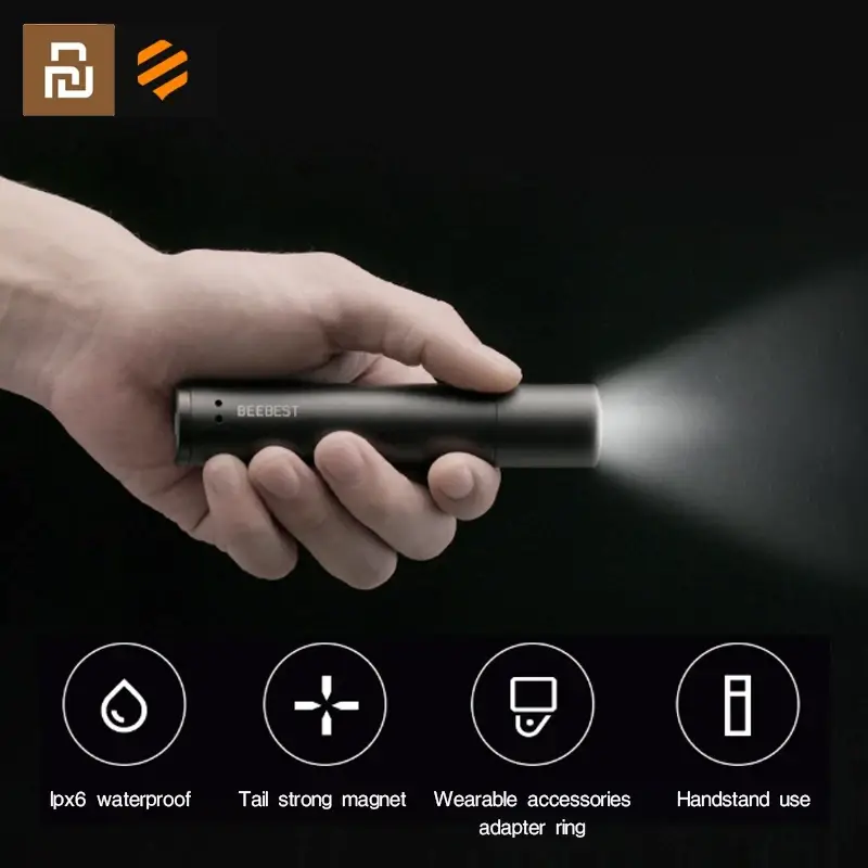 Xiaomi Beebest 1000 Lumen 2600mAh 6 Gear Highlight Zoom Flashlight