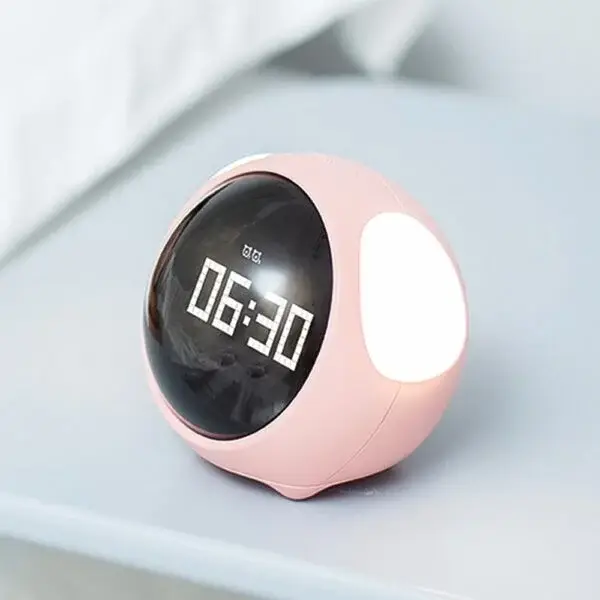 Emoji Pixel Alarm Clock Voice Control Led Light Multifunction Digital Clock