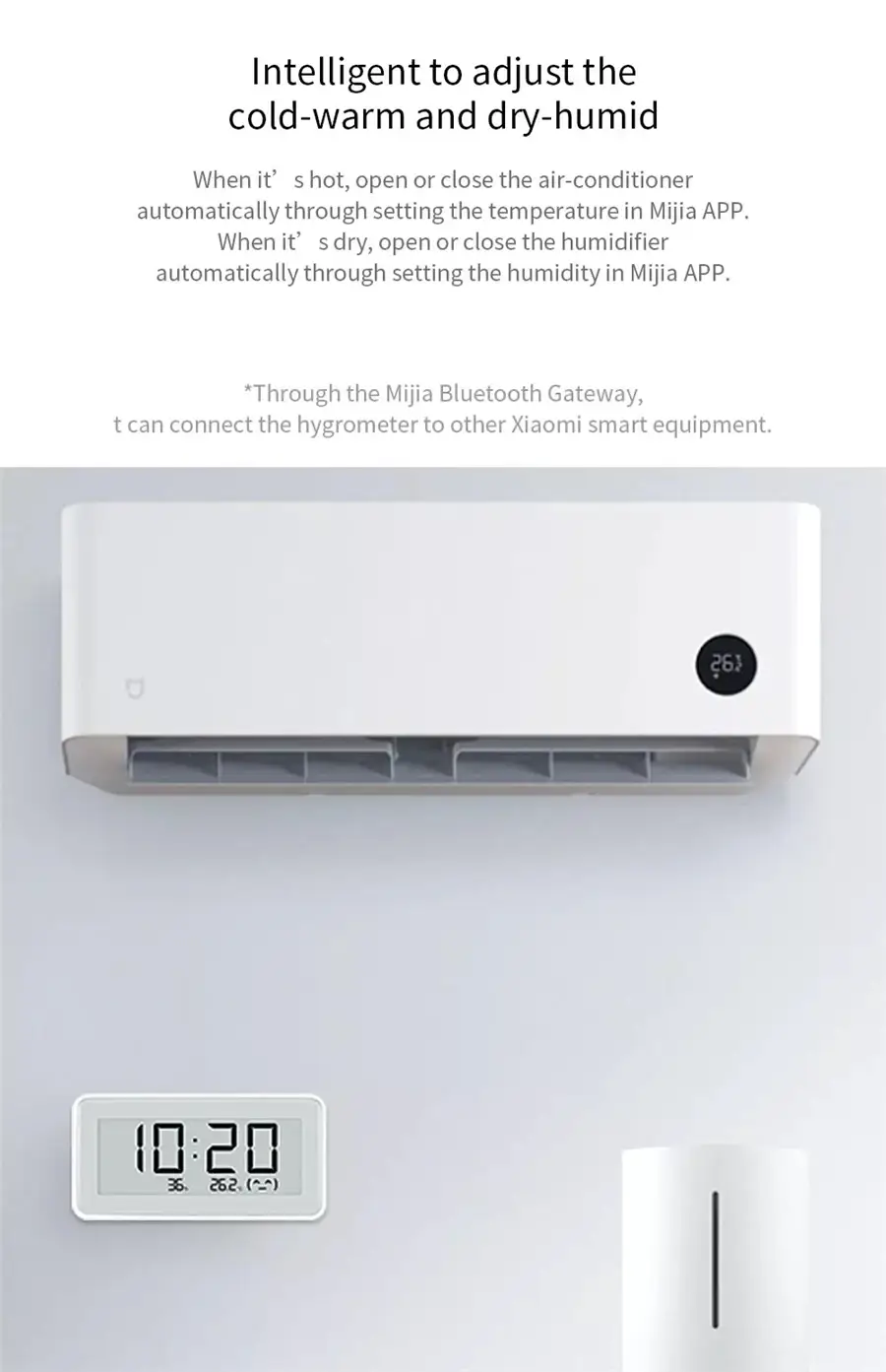 Xiaomi Mi Smart Digital Temperature & Humidity Monitor Clock