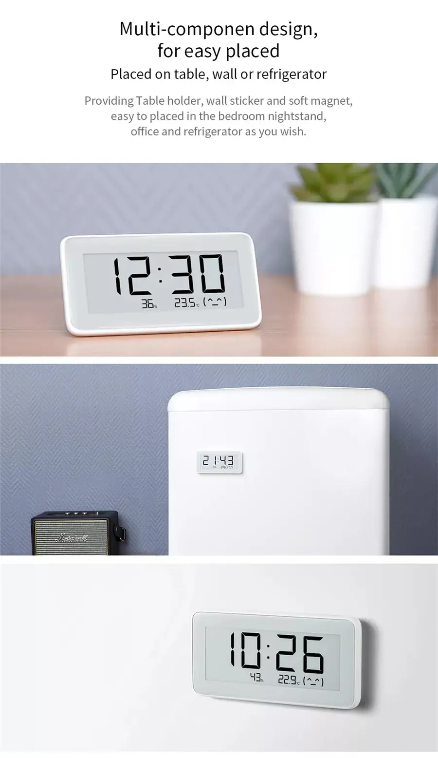 Xiaomi Mi Smart Digital Temperature & Humidity Monitor Clock