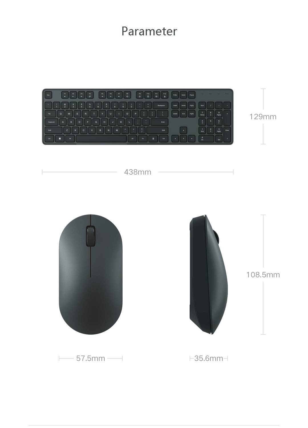 Xiaomi Wireless 104 Keys Keyboard and Mouse Set 2