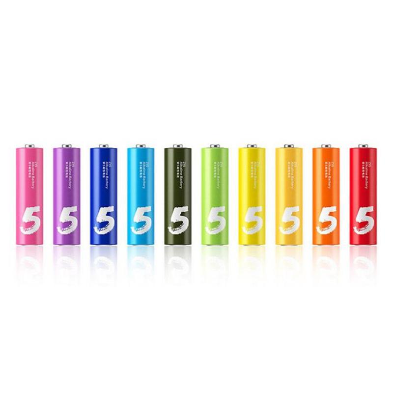 Xiaomi Zmi ZI5 Rainbow AA/AAA Alkaline Battery Set 10 Pcs