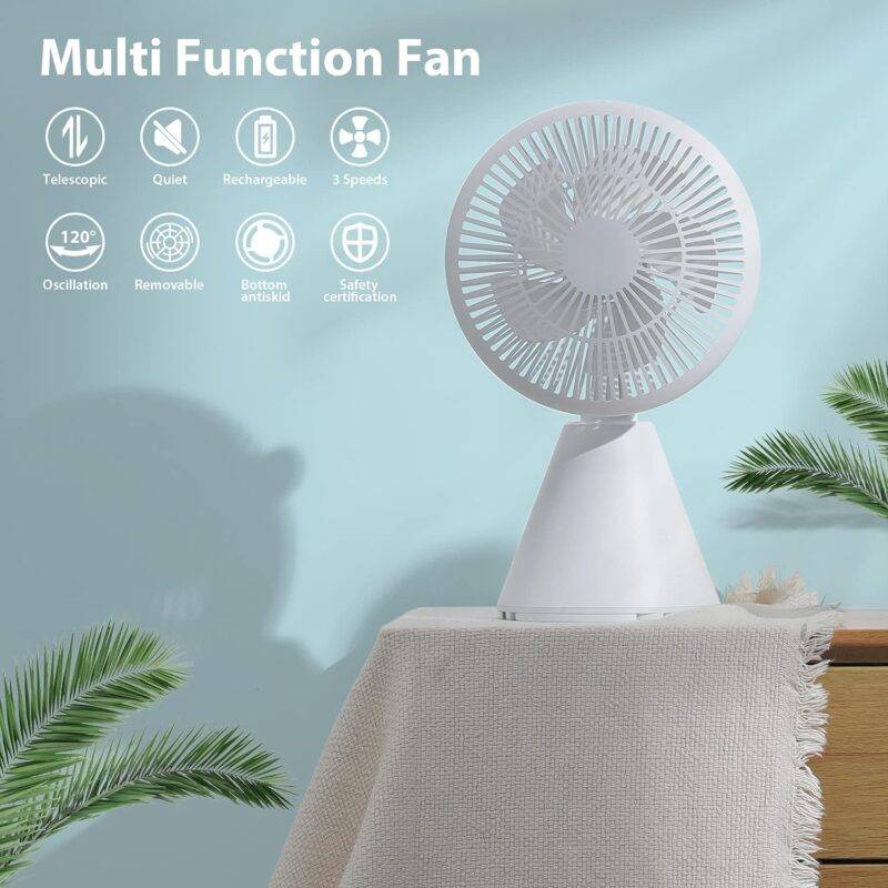 Xundd XDOT-024 USB Rechargeable Oscillating Fan 8000mAh Battery