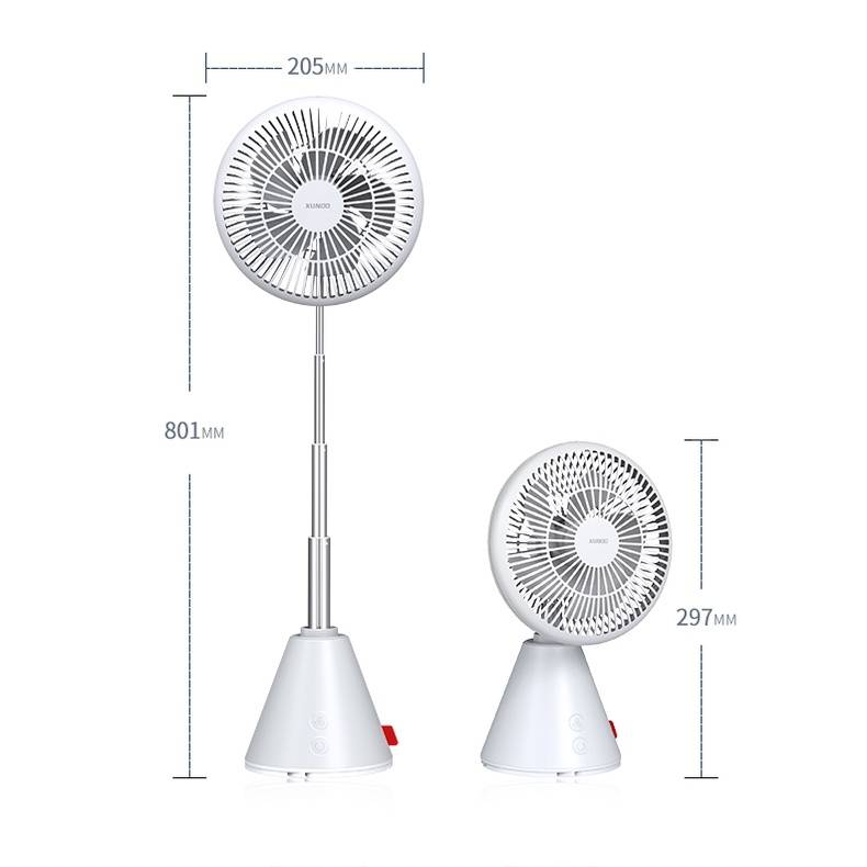 Xundd XDOT-024 USB Rechargeable Oscillating Fan 8000mAh Battery