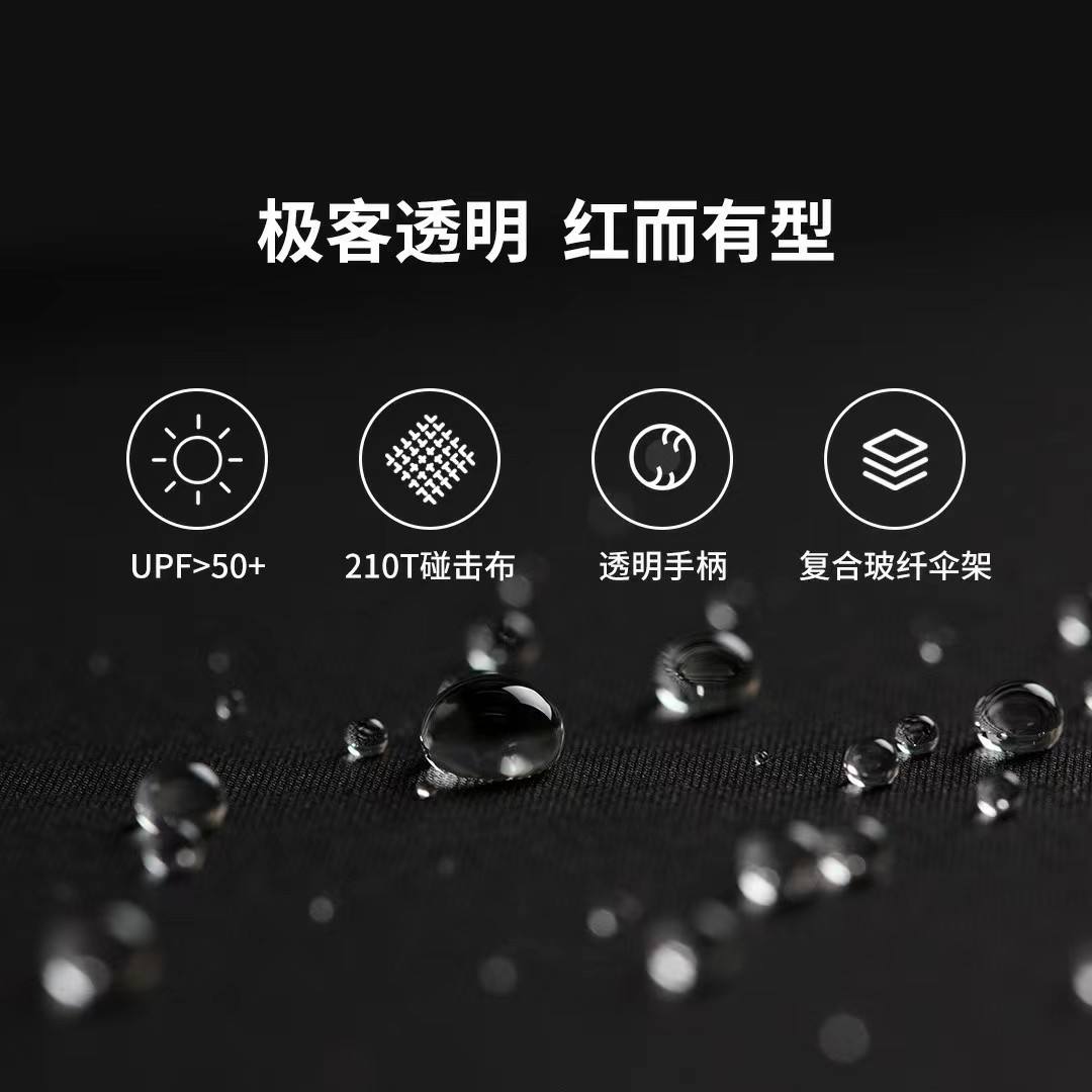 Xiaomi Youpin Empty Valley Mechanical Transparent Handle Automatic 50V UV Protection Umbrella