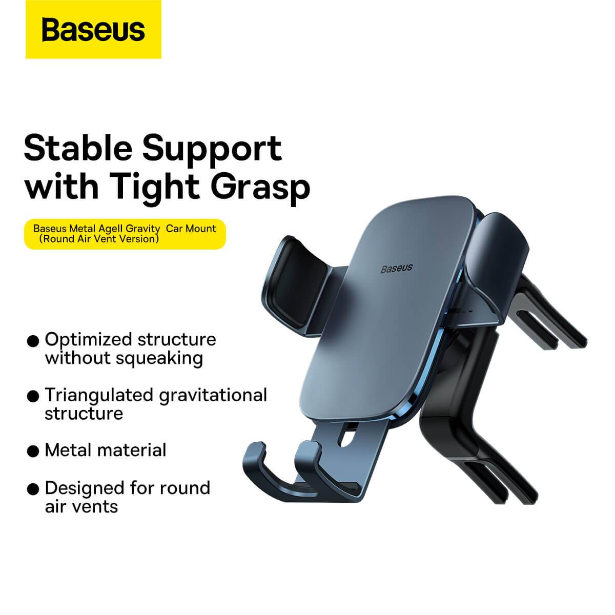 Baseus Metal Age II Gravity Car Mount (Round Air Vent Version)