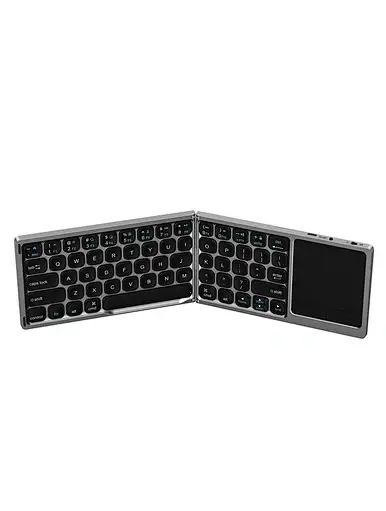 WiWU FMK-04 Wireless Laptop Keyboard: 81-Key Foldable Aluminum Alloy Keyboard with Touchpad