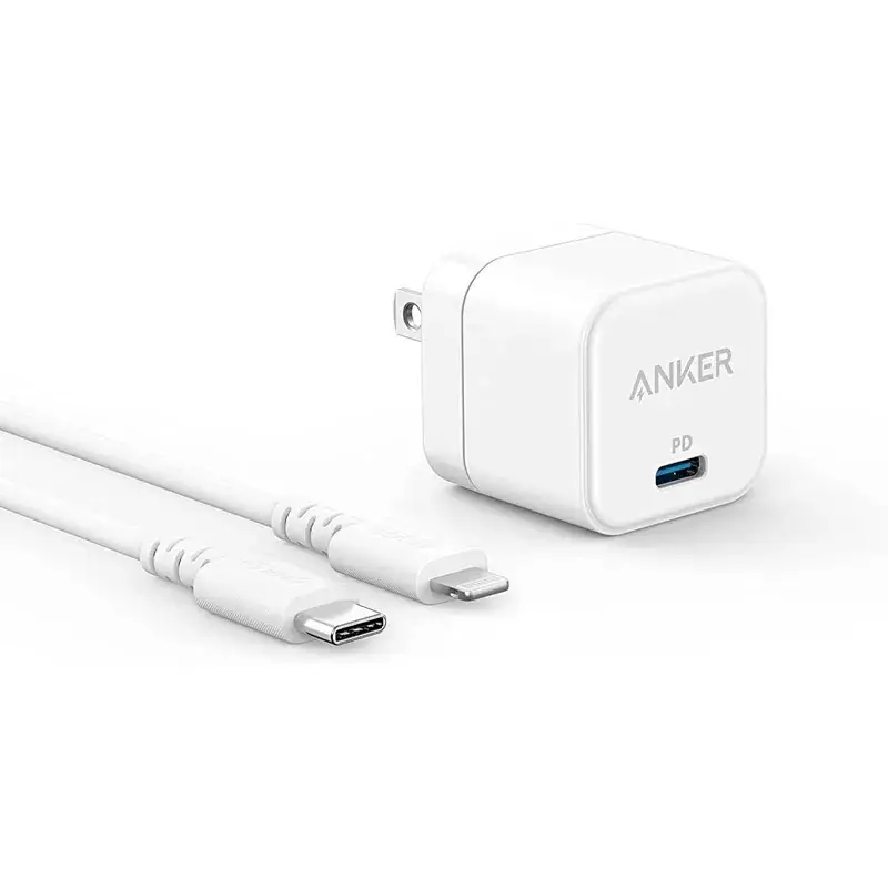 Anker PowerPort III 20W Cube Charger with USB-C to Lightning Cable