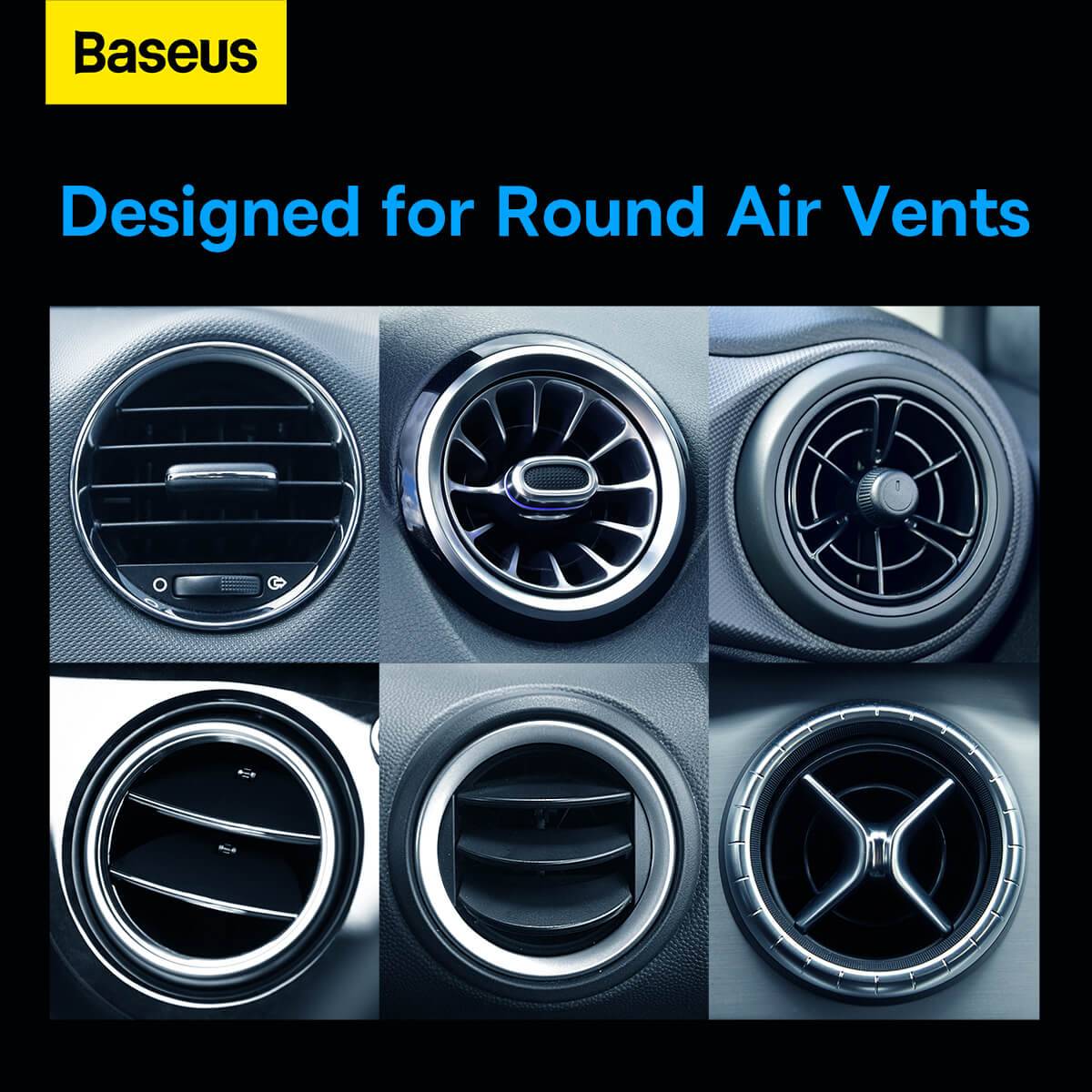 Baseus Metal Age II Gravity Car Mount (Round Air Vent Version)