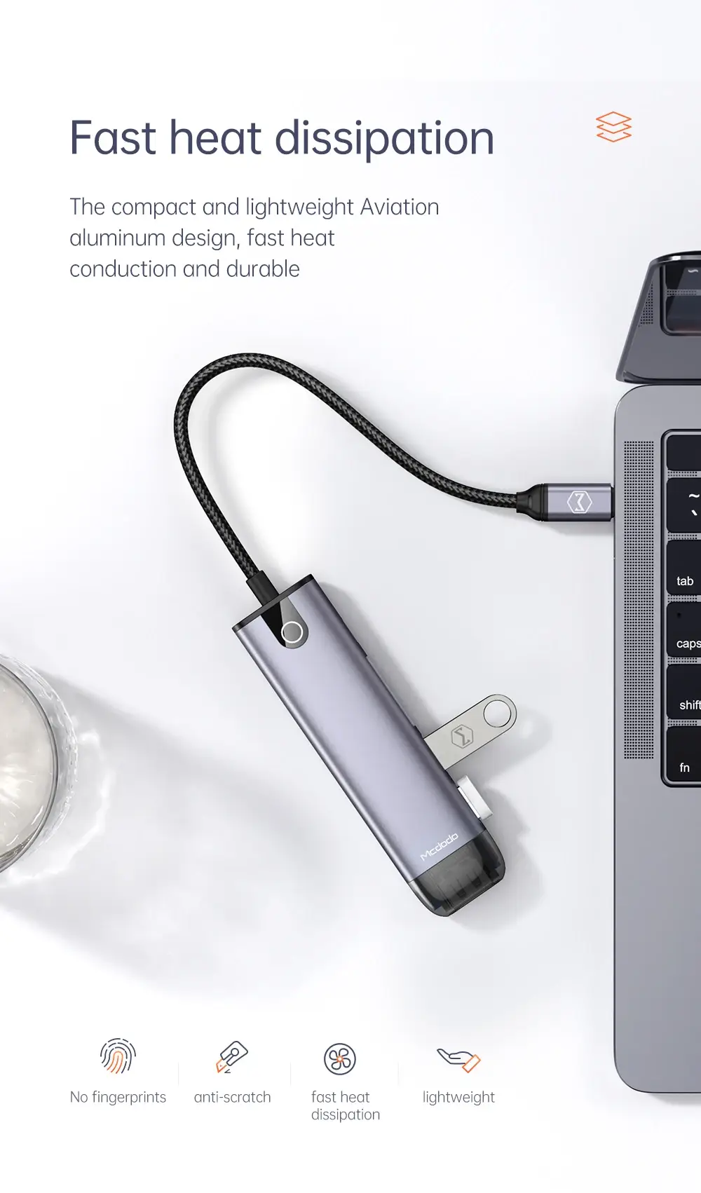 Mcdodo 6 in 1 Multifunctional USB-C Hub Docking Station Adapter