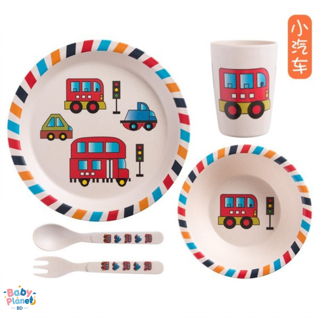 Bamboo Fiber Kid's Tableware Set