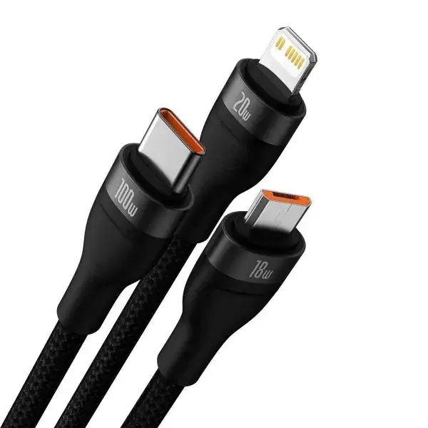 Baseus 100W Flash Series II Two-for-Three Fast Charging Data Cable