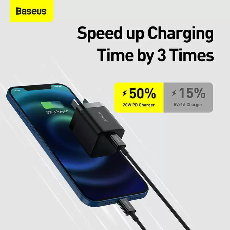 Baseus 20w Super Si Pro Quick Charger with Type-C to Lightning Cable