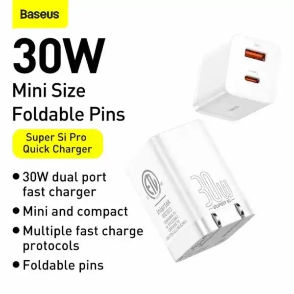 Baseus 30W Super Si Pro Quick Charge Adapter