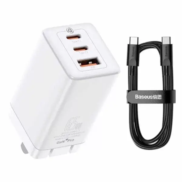 Baseus 65W GaN3 Pro Quick Charger 2C+U