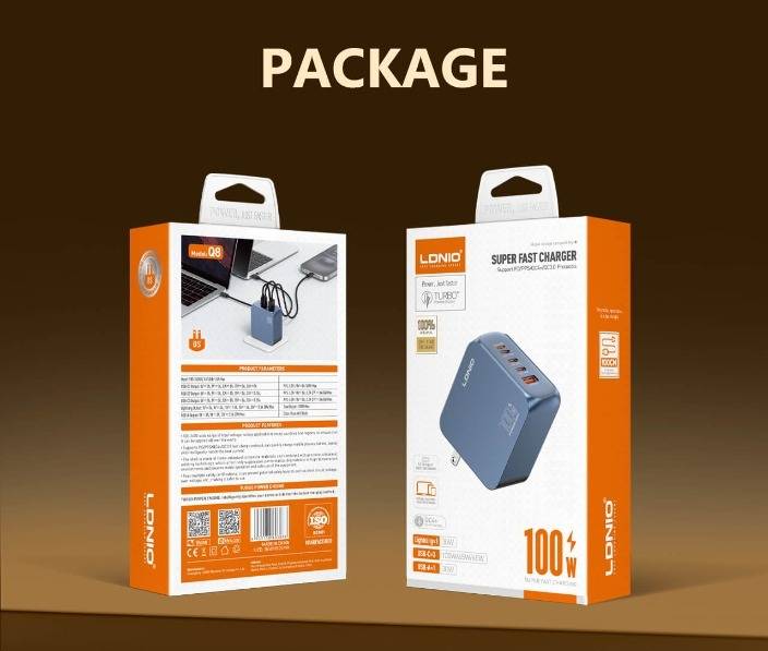LDNIO Q8 100W GaN Multi-Port Super-Fast Charger