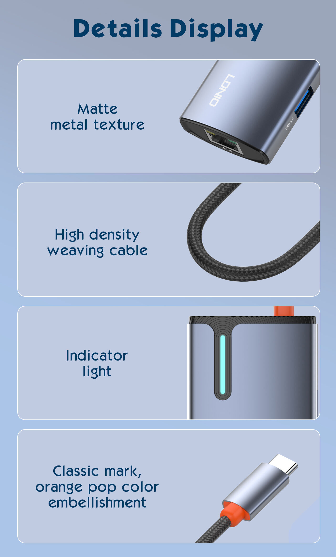LDNIO DS-15H PD100W 5 in 1 Port USB C 3.0 Hub With 4k HDMI