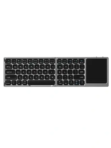 WiWU FMK-04 Wireless Laptop Keyboard: 81-Key Foldable Aluminum Alloy Keyboard with Touchpad