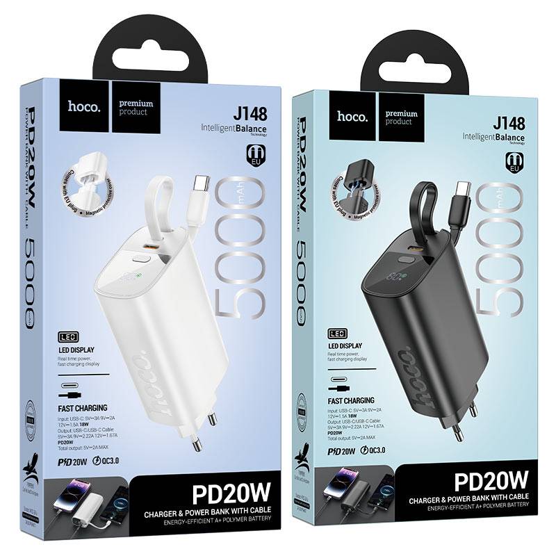 Hoco J148 Handy PD20W 5000mAh Power Bank EU plug