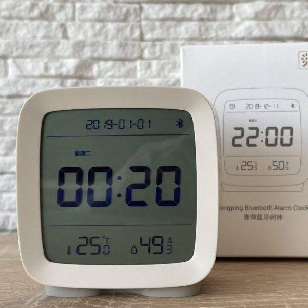 Qingping Bluetooth Alarm Clock Temperature Humidity Monitoring Night Light With Display LCD Screen Work With Mijia App