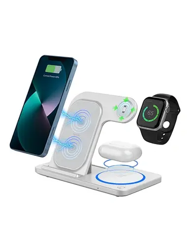 WIWU Wi-W020 3-in-1 Foldable Wireless Charging Station