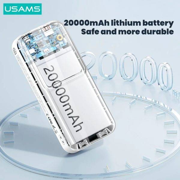 USAMS US-CD212 20000mAh PD 20W Fast Charging Power Bank