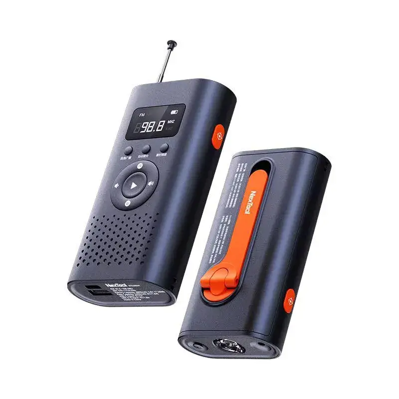 NexTool 6-in-1 Emergency Hand Crank Weather Radio with 4500mAh Power Bank