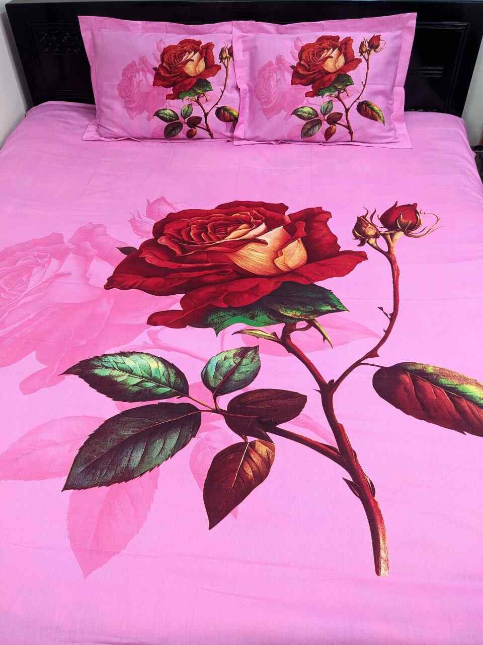 100% Twill Fabric High Quality Standard Design Bedsheet  (৩ পিসের সেট)