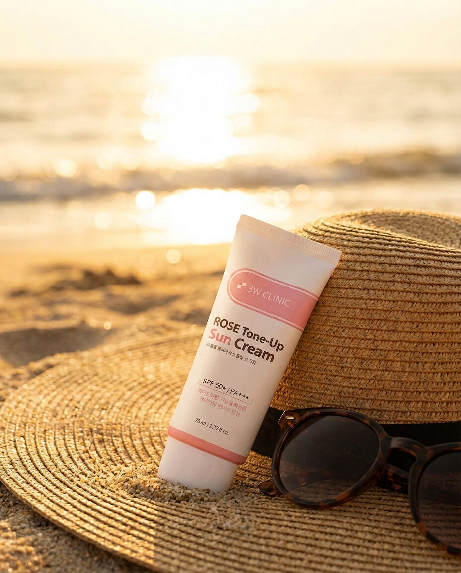 3W Clinic Rose Tone Up Sun Cream SPF 50+ PA+++